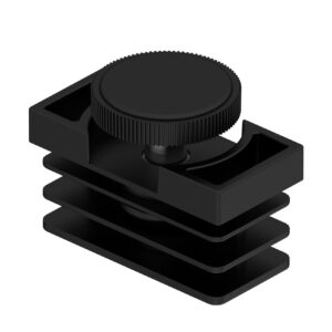 60X30 Rectangular Cap + Grooved Adj. Feet M10