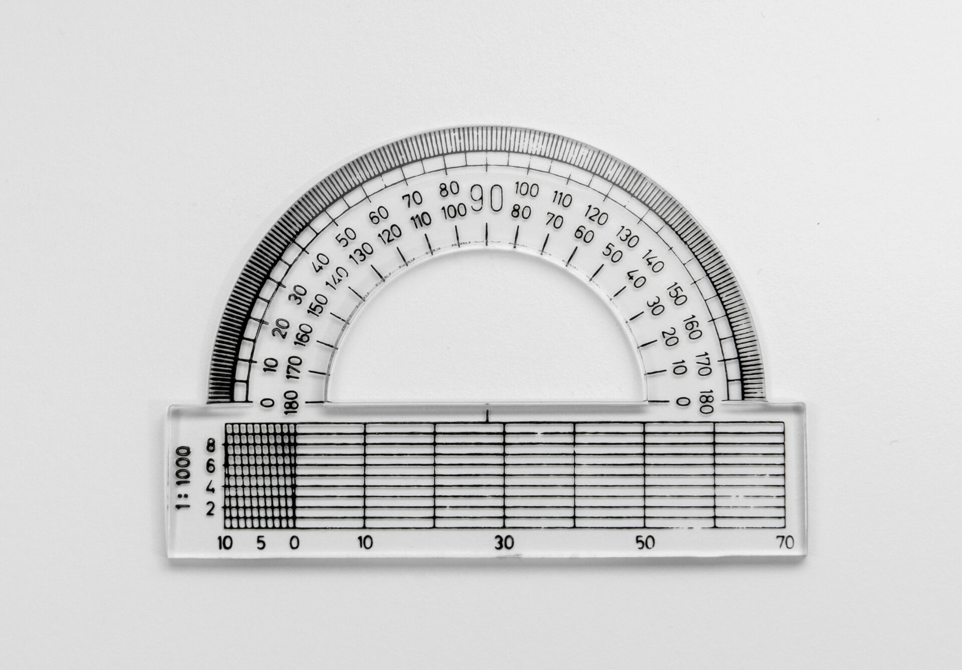 Cristal protractor 10cm